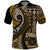 Vintage Samoa Siapo Mamanu Polo Shirt Gold Samoan Tapa Motif - Polynesian Pride