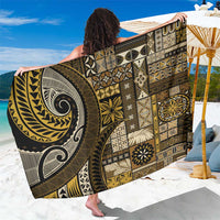 Vintage Samoa Siapo Mamanu Sarong Gold Samoan Tapa Motif - Polynesian Pride