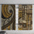 Vintage Samoa Siapo Mamanu Window Curtain Gold Samoan Tapa Motif - Polynesian Pride