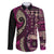 Vintage Samoa Siapo Mamanu Family Matching Puletasi and Hawaiian Shirt Pink Samoan Tapa Motif - Polynesian Pride