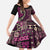 Vintage Samoa Siapo Mamanu Family Matching Summer Maxi Dress and Hawaiian Shirt Pink Samoan Tapa Motif - Polynesian Pride