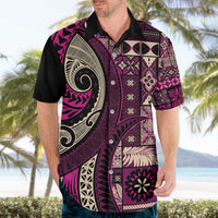 Vintage Samoa Siapo Mamanu Hawaiian Shirt Pink Samoan Tapa Motif - Polynesian Pride