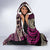 Vintage Samoa Siapo Mamanu Hooded Blanket Pink Samoan Tapa Motif - Polynesian Pride