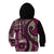Vintage Samoa Siapo Mamanu Kid Hoodie Pink Samoan Tapa Motif - Polynesian Pride