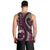Vintage Samoa Siapo Mamanu Men Tank Top Pink Samoan Tapa Motif - Polynesian Pride