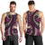 Vintage Samoa Siapo Mamanu Men Tank Top Pink Samoan Tapa Motif - Polynesian Pride