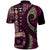 Vintage Samoa Siapo Mamanu Polo Shirt Pink Samoan Tapa Motif - Polynesian Pride
