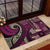 Vintage Samoa Siapo Mamanu Rubber Doormat Pink Samoan Tapa Motif - Polynesian Pride
