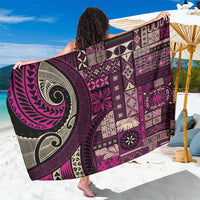 Vintage Samoa Siapo Mamanu Sarong Pink Samoan Tapa Motif - Polynesian Pride