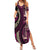 Vintage Samoa Siapo Mamanu Summer Maxi Dress Pink Samoan Tapa Motif - Polynesian Pride