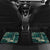 Vintage Samoa Siapo Mamanu Car Mats Teal Samoan Tapa Motif - Polynesian Pride