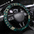 Vintage Samoa Siapo Mamanu Steering Wheel Cover Teal Samoan Tapa Motif - Polynesian Pride