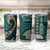 Vintage Samoa Siapo Mamanu Tumbler Cup Teal Samoan Tapa Motif - Polynesian Pride