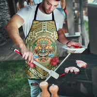Hawaii Tiki Mask Apron Mele Kalikimaka i Iulai!