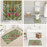 Hawaii Tiki Mask Bathroom Set Mele Kalikimaka i Iulai!