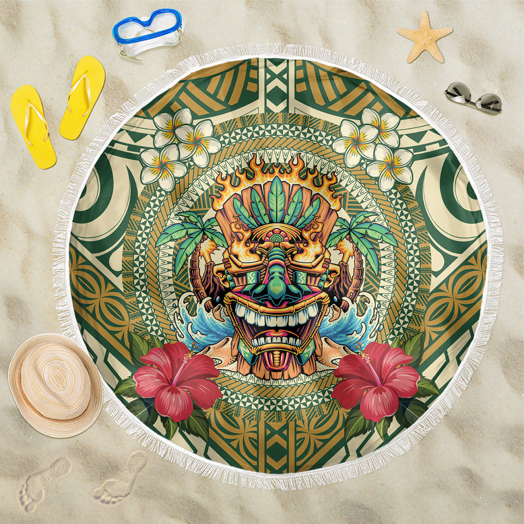 Hawaii Tiki Mask Beach Blanket Mele Kalikimaka i Iulai!