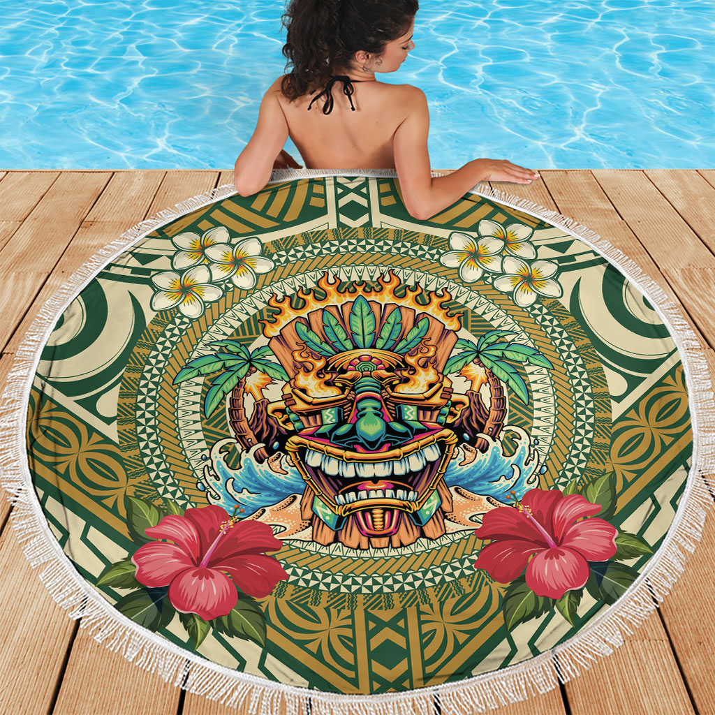 Hawaii Tiki Mask Beach Blanket Mele Kalikimaka i Iulai!