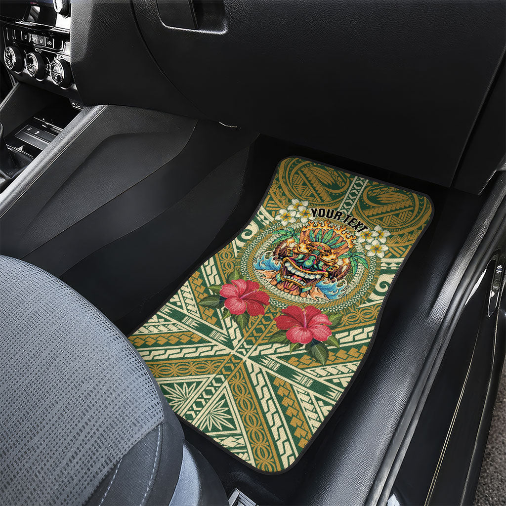 Hawaii Tiki Mask Personalized Car Mats Mele Kalikimaka i Iulai!