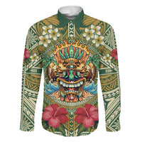 Hawaii Tiki Mask Personalized Family Matching Puletasi and Hawaiian Shirt Mele Kalikimaka i Iulai!