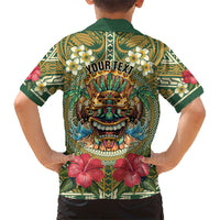 Hawaii Tiki Mask Personalized Hawaiian Shirt Mele Kalikimaka i Iulai!