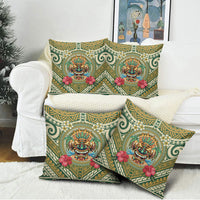 Hawaii Tiki Mask Pillow Cover Mele Kalikimaka i Iulai!