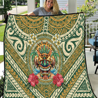 Hawaii Tiki Mask Quilt Mele Kalikimaka i Iulai!
