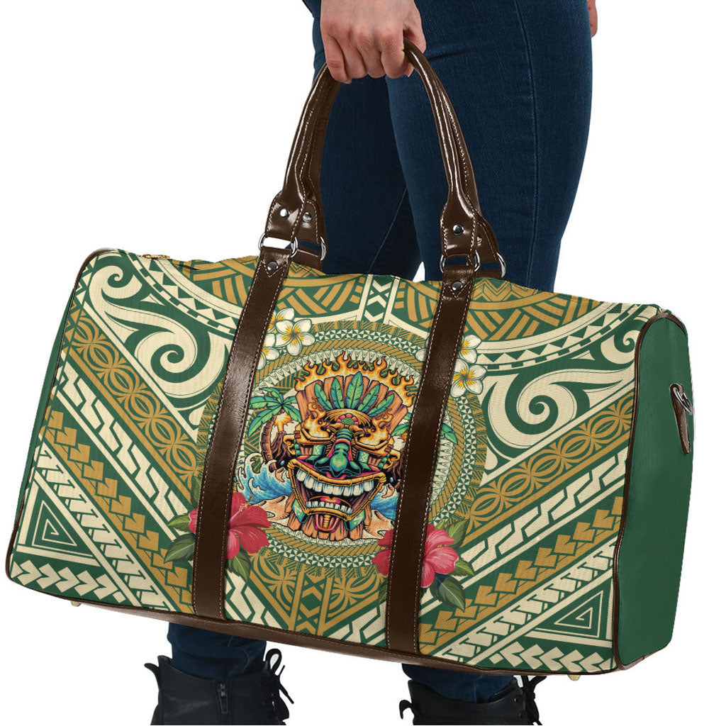 Hawaii Tiki Mask Travel Bag Mele Kalikimaka i Iulai!