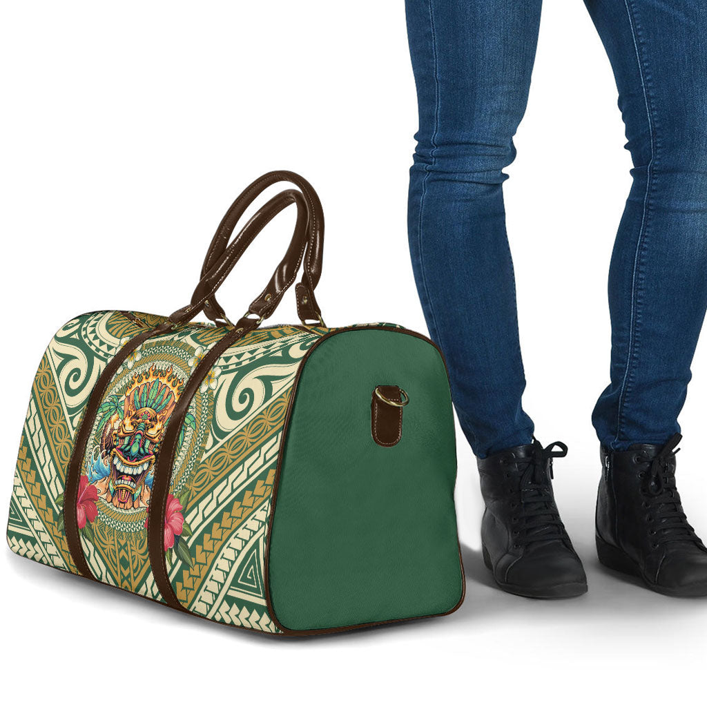 Hawaii Tiki Mask Travel Bag Mele Kalikimaka i Iulai!