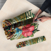 Hawaii Tiki Mask Umbrella Mele Kalikimaka i Iulai!