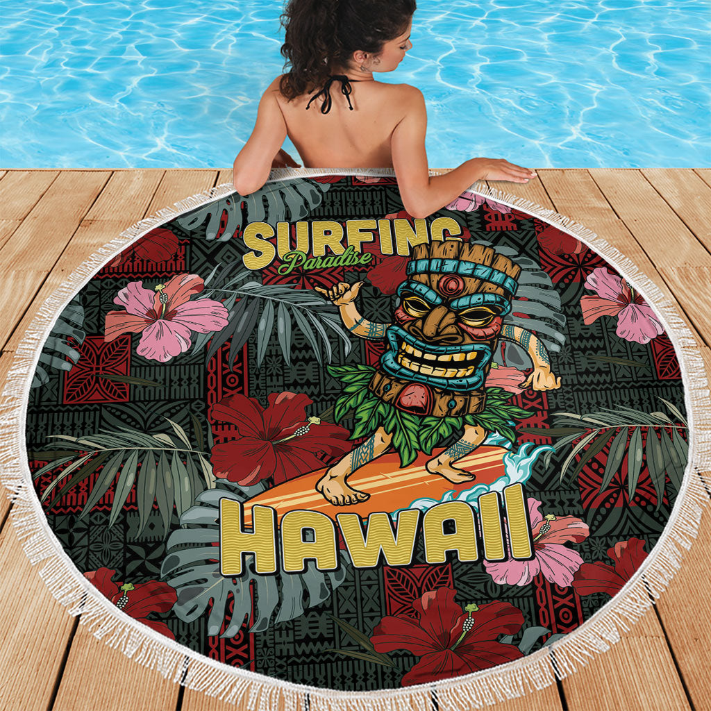 Hawaii Tiki Surfing Beach Blanket Mele Kalikimaka i Iulai!