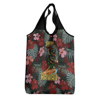 Hawaii Tiki Surfing Grocery Bag Mele Kalikimaka i Iulai!