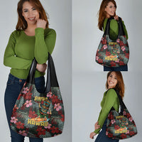 Hawaii Tiki Surfing Grocery Bag Mele Kalikimaka i Iulai!