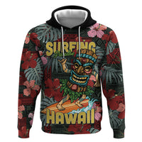 Hawaii Tiki Surfing Hoodie Mele Kalikimaka i Iulai!