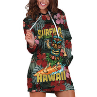Hawaii Tiki Surfing Hoodie Dress Mele Kalikimaka i Iulai!