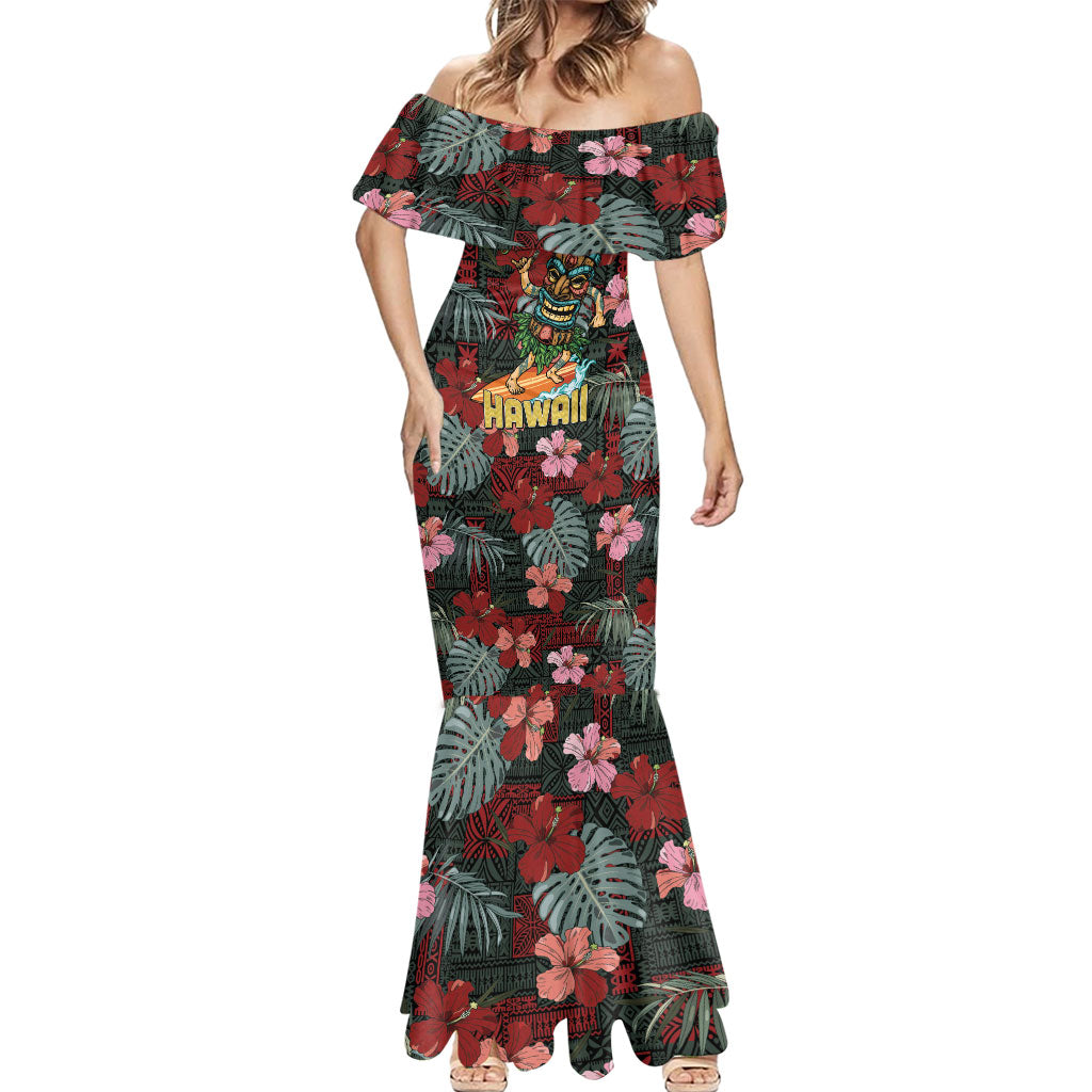 Hawaii Tiki Surfing Mermaid Dress Mele Kalikimaka i Iulai!