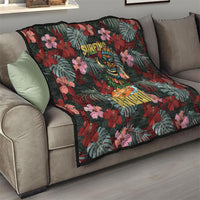 Hawaii Tiki Surfing Quilt Mele Kalikimaka i Iulai!