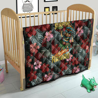 Hawaii Tiki Surfing Quilt Mele Kalikimaka i Iulai!
