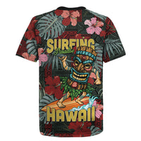 Hawaii Tiki Surfing Rugby Jersey Mele Kalikimaka i Iulai!