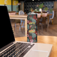 Hawaii Tiki Surfing Skinny Tumbler Mele Kalikimaka i Iulai!