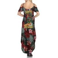 Hawaii Tiki Surfing Summer Maxi Dress Mele Kalikimaka i Iulai!