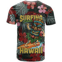 Hawaii Tiki Surfing T Shirt Mele Kalikimaka i Iulai!