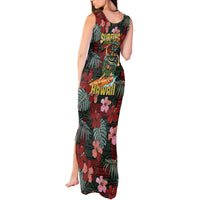 Hawaii Tiki Surfing Tank Maxi Dress Mele Kalikimaka i Iulai!