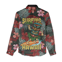 Hawaii Tiki Surfing Women Casual Shirt Mele Kalikimaka i Iulai!