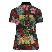 Hawaii Tiki Surfing Women Polo Shirt Mele Kalikimaka i Iulai!