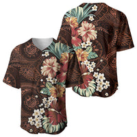 Kanoa Hawai'i Hibiscus Baseball Jersey Polynesian Tribal Tattoo Pattern Floral Elements