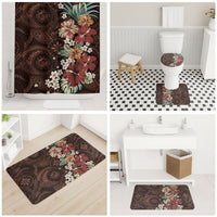 Kanoa Hawai'i Hibiscus Bathroom Set Polynesian Tribal Tattoo Pattern Floral Elements
