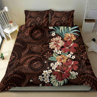 Kanoa Hawai'i Hibiscus Bedding Set Polynesian Tribal Tattoo Pattern Floral Elements