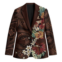 Kanoa Hawai'i Hibiscus Blazer Polynesian Tribal Tattoo Pattern Floral Elements