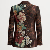 Kanoa Hawai'i Hibiscus Blazer Polynesian Tribal Tattoo Pattern Floral Elements