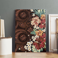 Kanoa Hawai'i Hibiscus Canvas Wall Art Polynesian Tribal Tattoo Pattern Floral Elements